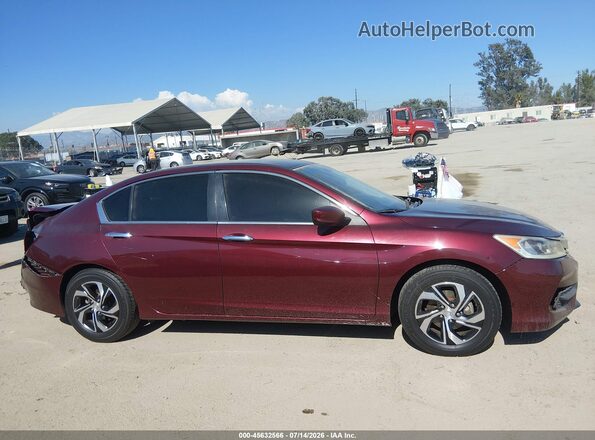 1HGCR2F33GA081260 2016 HONDA ACCORD Maroon Vista del cuadro de instrumentos