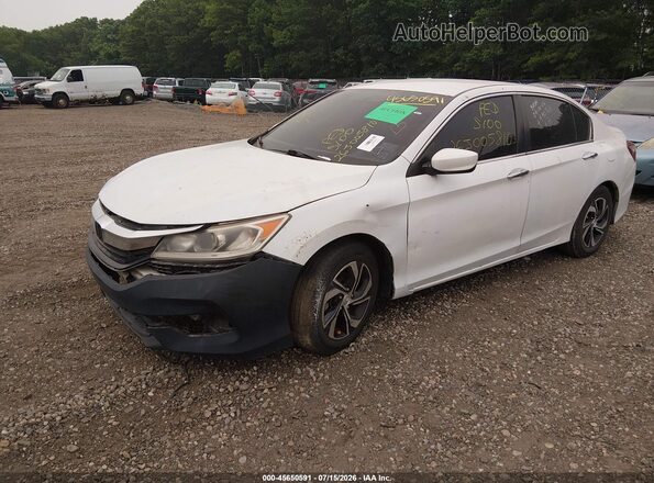 1HGCR2F33GA098138 2016 HONDA ACCORD Белый Передняя левая четверть