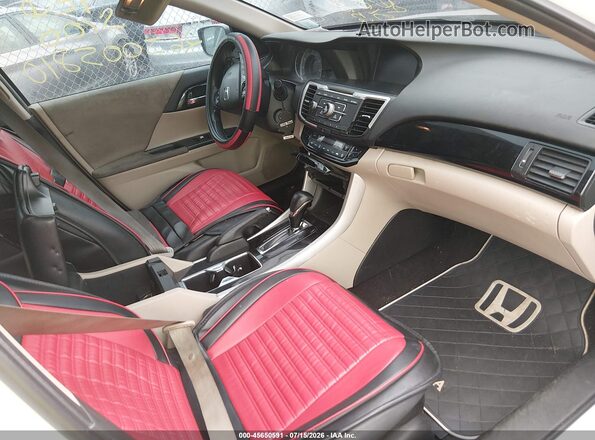 1HGCR2F33GA098138 2016 HONDA ACCORD Белый Вид салона спереди