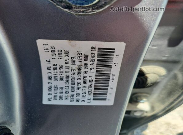 1HGCR2F33HA030147 2017 HONDA ACCORD Silver Շարժիչի բաժամունքի տեսք