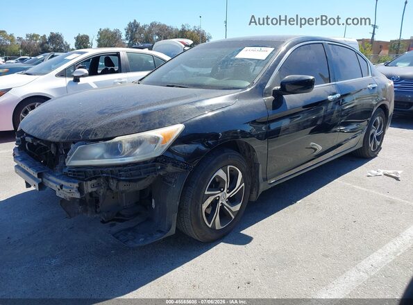 1HGCR2F33HA055338 2017 HONDA ACCORD Черный Передняя левая четверть