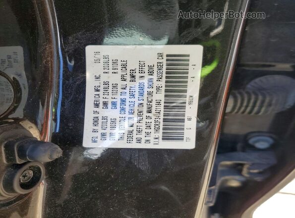 1HGCR2F34GA211840 2016 HONDA ACCORD Black VIN sticker view