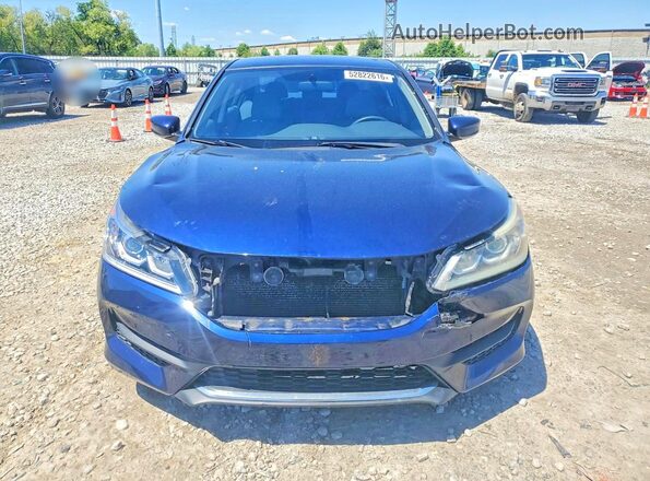1HGCR2F34HA000378 2017 HONDA ACCORD Blue Front view