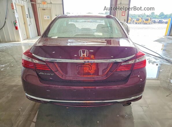 1HGCR2F34HA081317 2017 HONDA ACCORD Maroon Vista trasera