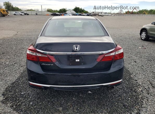 1HGCR2F34HA159725 2017 HONDA ACCORD Black Вид ззаду