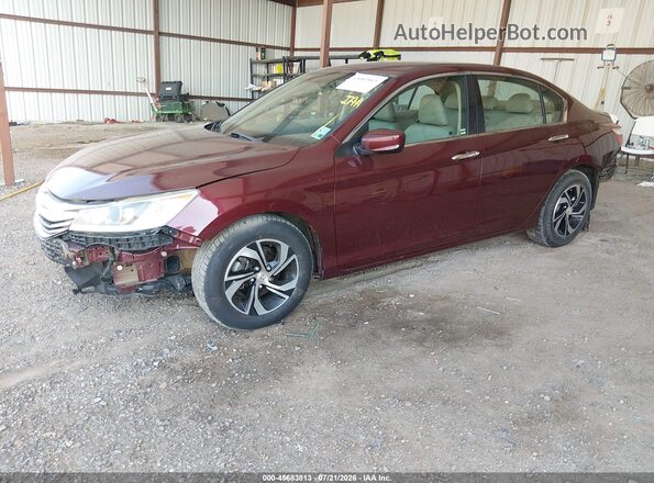 1HGCR2F34HA302902 2017 HONDA ACCORD Maroon Przód lewy