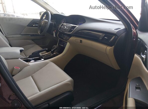 1HGCR2F34HA302902 2017 HONDA ACCORD Maroon Widok wnętrza z przodu