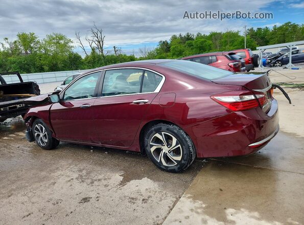 1HGCR2F34HA305122 2017 HONDA ACCORD Burgundy Trasero izquierdo