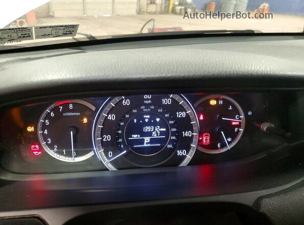 1HGCR2F35GA169520 2016 HONDA ACCORD Gray Instrument cluster view