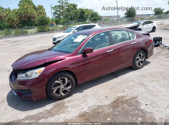 1HGCR2F35HA287956 2017 HONDA ACCORD Бордовый Передняя левая четверть