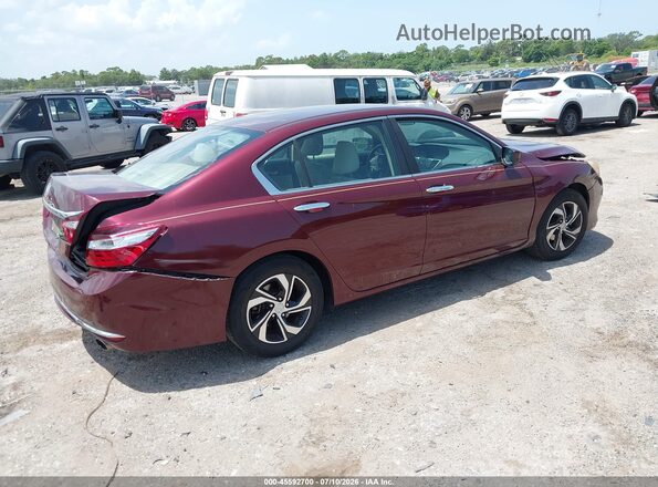 1HGCR2F35HA287956 2017 HONDA ACCORD Бордовый Задняя правая четверть