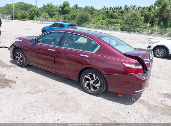 1HGCR2F35HA287956 2017 HONDA ACCORD Бордовый Задняя левая четверть