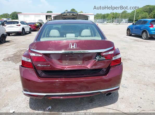 1HGCR2F35HA287956 2017 HONDA ACCORD Бордовый 