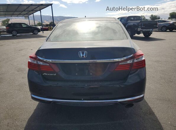 1HGCR2F36GA057891 2016 HONDA ACCORD Black უკანა ხედი