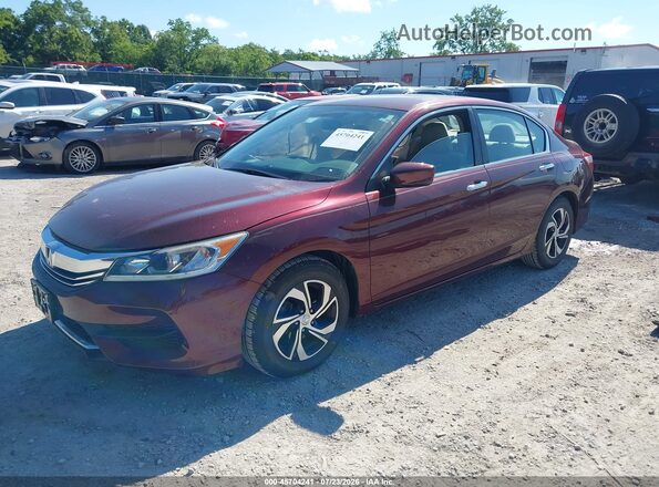1HGCR2F36GA216067 2016 HONDA ACCORD Red წინა მარცხენა ხედი სამი მეოთხედიდან