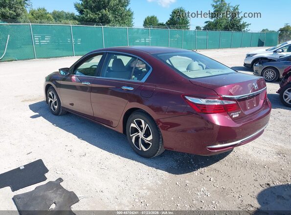 1HGCR2F36GA216067 2016 HONDA ACCORD Red უკანა მარცხენა