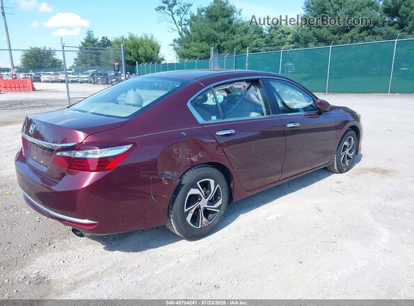 1HGCR2F36GA216067 2016 HONDA ACCORD Red უკანა მარჯვენა