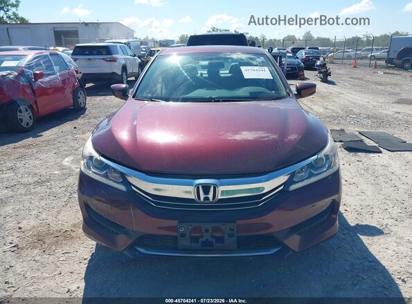 1HGCR2F36GA216067 2016 HONDA ACCORD Red უკანა სალონის ხედი