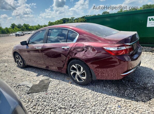 1HGCR2F36HA137953 2017 HONDA ACCORD Maroon Rear left