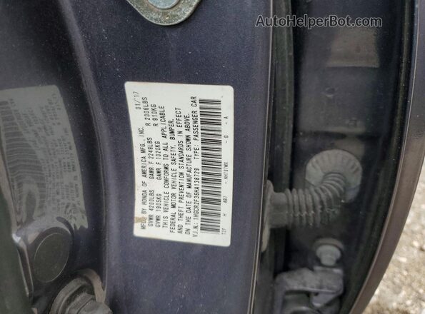 1HGCR2F36HA138729 2017 HONDA ACCORD Gray Вид підкапотного простору