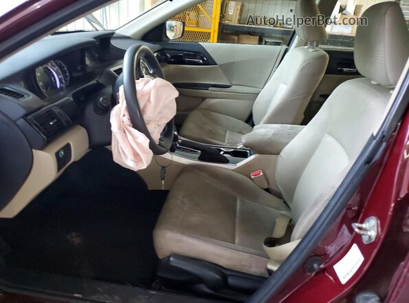 1HGCR2F36HA187378 2017 HONDA ACCORD Burgundy Front interior view
