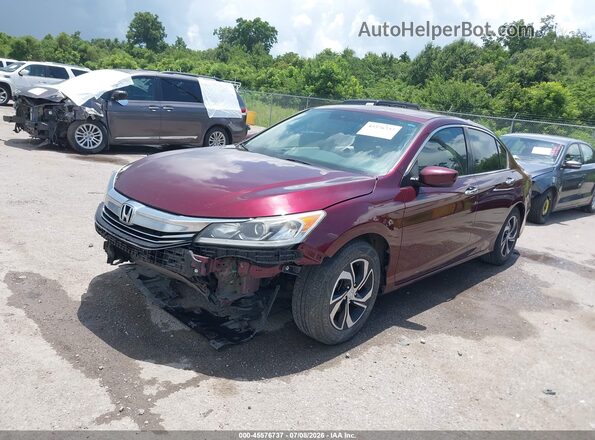 1HGCR2F36HA202316 2017 HONDA ACCORD Burgundy წინა მარცხენა ხედი სამი მეოთხედიდან