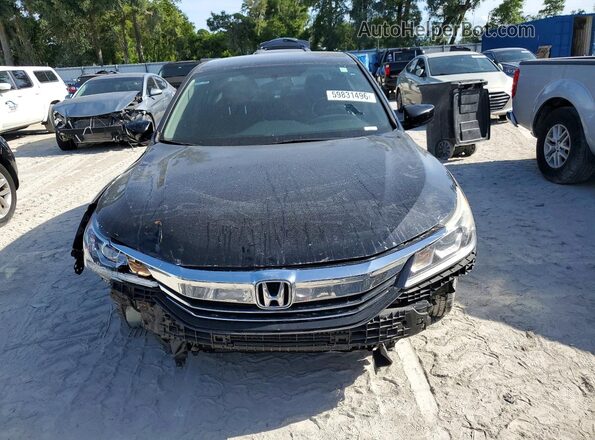 1HGCR2F36HA258434 2017 HONDA ACCORD Black Front view