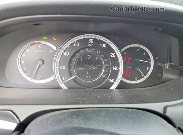 1HGCR2F37GA047922 2016 HONDA ACCORD Gray Вид щитка приладів