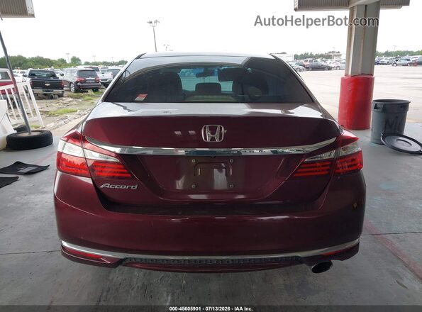1HGCR2F37HA305129 2017 HONDA ACCORD Burgundy 