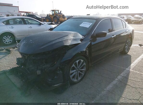 1HGCR2F38GA071582 2016 HONDA ACCORD Black Przód lewy