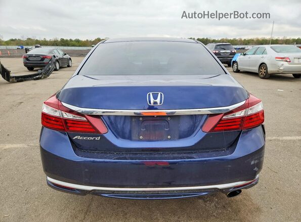 1HGCR2F38GA161119 2016 HONDA ACCORD Синий Вид сзади