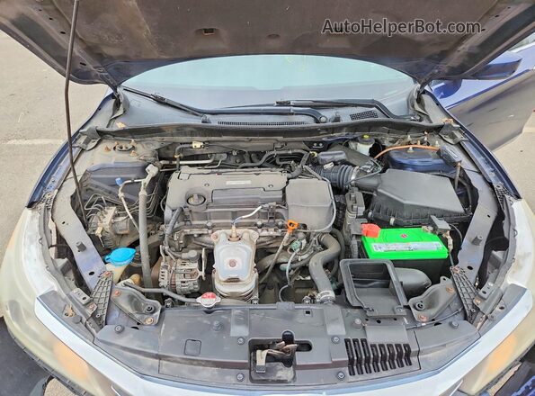 1HGCR2F38GA161119 2016 HONDA ACCORD Синий Вид задней части салона