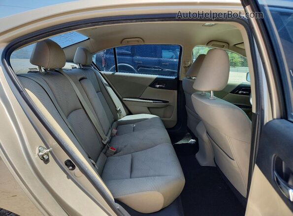 1HGCR2F38GA165560 2016 HONDA ACCORD Tan Rear seats view