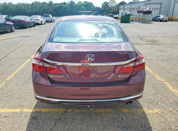 1HGCR2F38HA059773 2017 HONDA ACCORD Burgundy Rear view