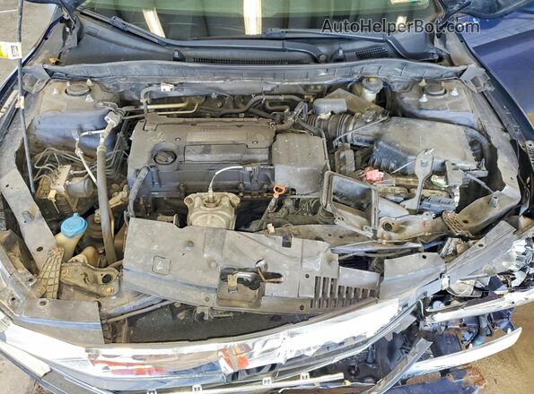 1HGCR2F39GA014386 2016 HONDA ACCORD Синий Вид задней части салона
