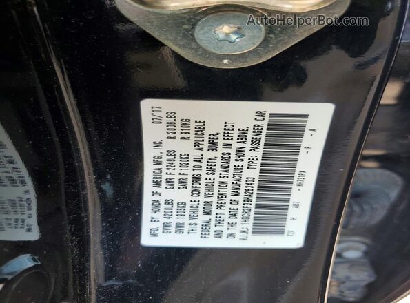 1HGCR2F39HA263403 2017 HONDA ACCORD Black Engine compartment view