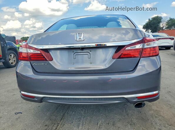 1HGCR2F3XGA242509 2016 HONDA ACCORD Gray Rear view