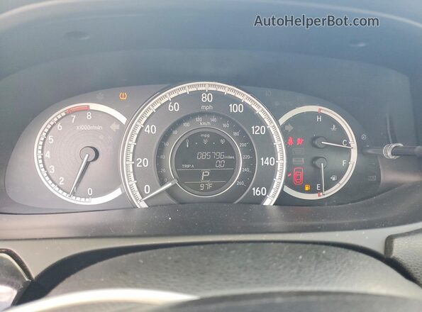 1HGCR2F3XGA242509 2016 HONDA ACCORD Gray Instrument cluster view