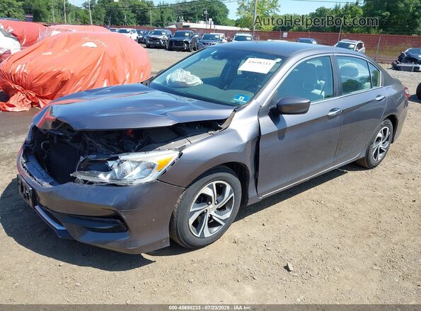 1HGCR2F45GA125574 2016 HONDA ACCORD Gray წინა მარცხენა ხედი სამი მეოთხედიდან