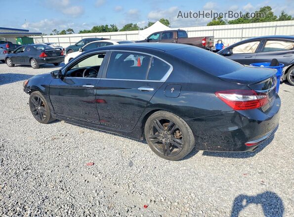 1HGCR2F50GA148351 2016 HONDA ACCORD Черный Задняя левая четверть