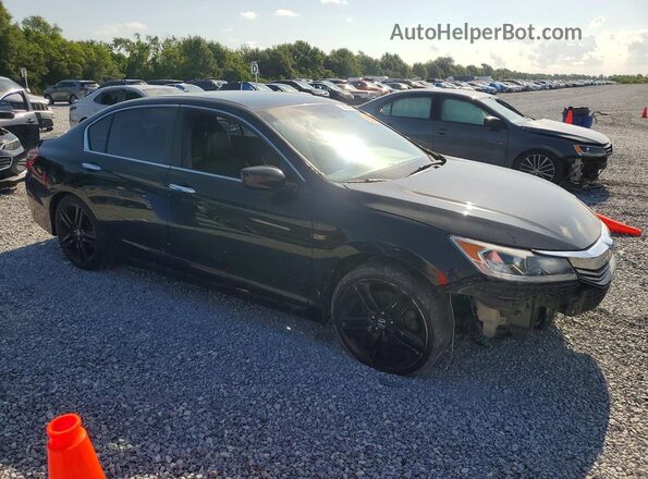 1HGCR2F50GA148351 2016 HONDA ACCORD Черный Передняя правая четверть