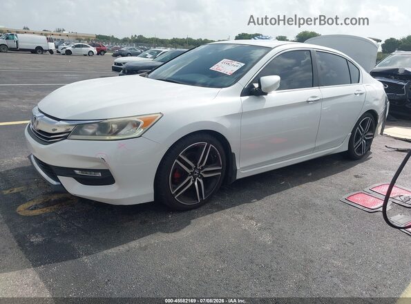 1HGCR2F50GA240866 2016 HONDA ACCORD White Vista tres cuartos delantera izquierda