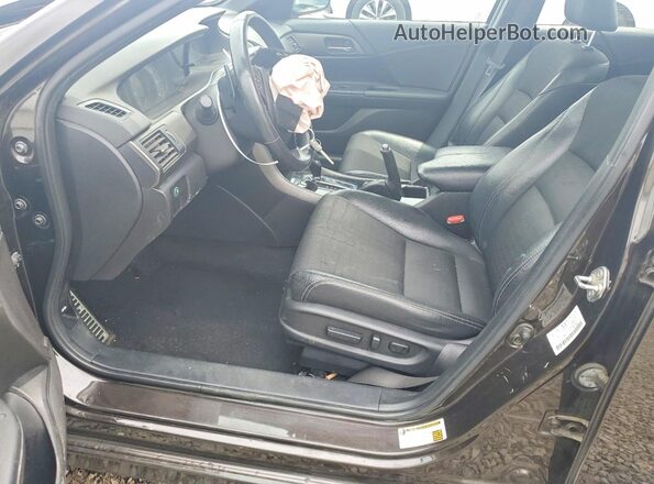 1HGCR2F50HA018166 2017 HONDA ACCORD Black Вид салону спереду