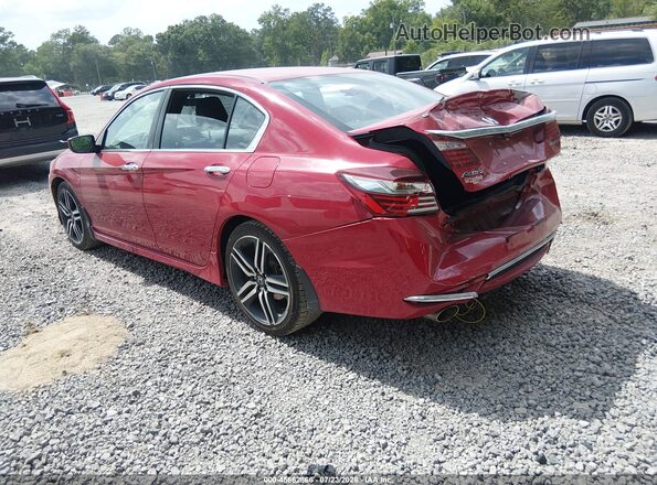 1HGCR2F50HA126903 2017 HONDA ACCORD Красный Задняя левая четверть