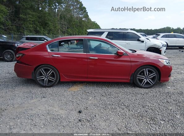 1HGCR2F50HA126903 2017 HONDA ACCORD Красный Вид задней части салона