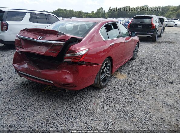 1HGCR2F50HA126903 2017 HONDA ACCORD Красный Задняя правая четверть