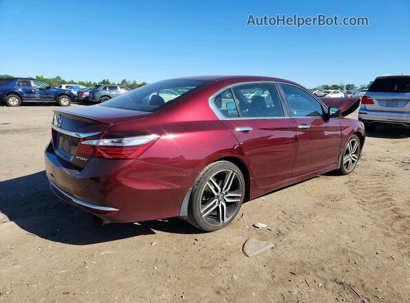 1HGCR2F50HA192934 2017 HONDA ACCORD Burgundy უკანა მარჯვენა