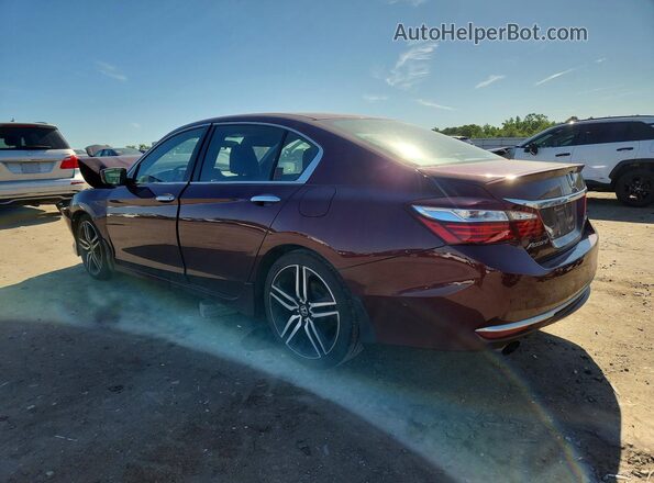 1HGCR2F50HA192934 2017 HONDA ACCORD Burgundy უკანა მარცხენა