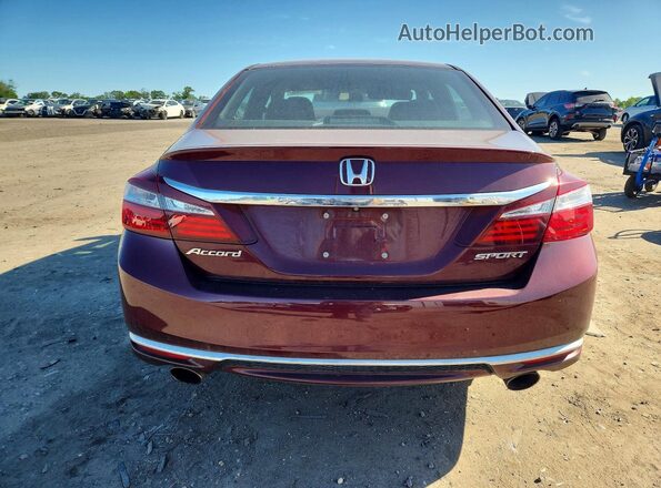 1HGCR2F50HA192934 2017 HONDA ACCORD Burgundy უკანა ხედი