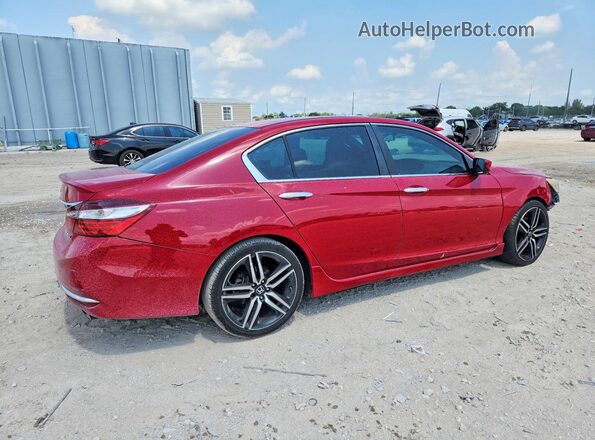 1HGCR2F50HA281340 2017 HONDA ACCORD Red Задня права чверть